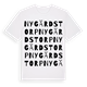 White t-shirt med Nygärdstorp ordlek t-shirt