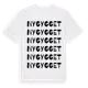 White t-shirt med Nygygget ordlek t-shirt