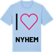 Blue Soul t-shirt med Jag älskar Nyhem t-shirt stort tryck