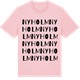 Pink Cotton t-shirt med Nyholm ordlek t-shirt