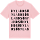 Pink Cotton t-shirt med Nylandsö ordlek t-shirt