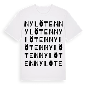 Nylöten ordlek t-shirt – ekologisk bomull t-shirt från Pinshirt