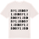 Vintage White t-shirt med Nylund ordlek t-shirt