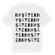 White t-shirt med Nysäter ordlek t-shirt