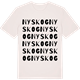 Vintage White t-shirt med Nyskog ordlek t-shirt