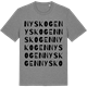 Mid Heather Gray t-shirt med Nyskogen ordlek t-shirt