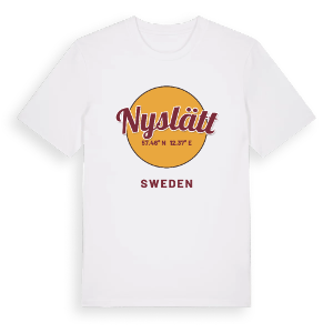 Nyslätt cirkel t-shirt – ekologisk bomull t-shirt från Pinshirt