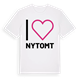 White t-shirt med Jag älskar Nytomt t-shirt stort tryck