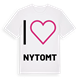 Jag älskar Nytomt t-shirt stort tryck