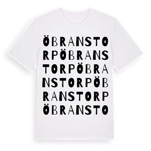 Öbranstorp ordlek t-shirt – ekologisk bomull t-shirt från Pinshirt