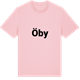 Pink Cotton t-shirt med Öby fetstil t-shirt