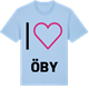 Blue Soul t-shirt med Jag älskar Öby t-shirt stort tryck