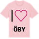 Pink Cotton t-shirt med Jag älskar Öby t-shirt stort tryck