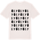 Vintage White t-shirt med Öby ordlek t-shirt