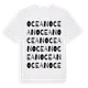 White t-shirt med Ocean ordlek t-shirt