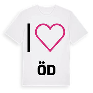 Jag älskar Öd t-shirt stort tryck – ekologisk bomull t-shirt från Pinshirt