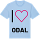 Blue Soul t-shirt med Jag älskar Odal t-shirt stort tryck