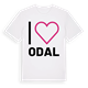 White t-shirt med Jag älskar Odal t-shirt stort tryck