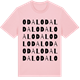 Pink Cotton t-shirt med Odal ordlek t-shirt