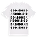 White t-shirt med Oddan ordlek t-shirt