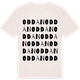 Vintage White t-shirt med Oddan ordlek t-shirt