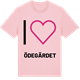 Pink Cotton t-shirt med Jag älskar Ödegärdet t-shirt stort tryck