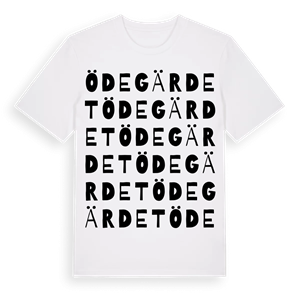 Ödegärdet ordlek t-shirt – ekologisk bomull t-shirt från Pinshirt