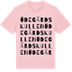 Pink Cotton t-shirt med Ödegärdskullen ordlek t-shirt