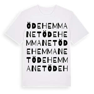 Ödehemmanet ordlek t-shirt – ekologisk bomull t-shirt från Pinshirt