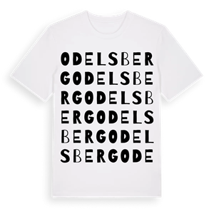 Odelsberg ordlek t-shirt – ekologisk bomull t-shirt från Pinshirt