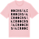 Pink Cotton t-shirt med Odensåker ordlek t-shirt