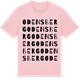Pink Cotton t-shirt med Odensberg ordlek t-shirt