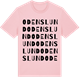 Pink Cotton t-shirt med Odenslund ordlek t-shirt