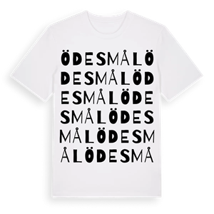 Ödesmål ordlek t-shirt – ekologisk bomull t-shirt från Pinshirt