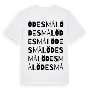 Ödesmål ordlek t-shirt – ekologisk bomull t-shirt från Pinshirt