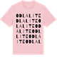 Pink Cotton t-shirt med Odla lite ordlek t-shirt