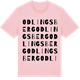 Pink Cotton t-shirt med Odlingsberg ordlek t-shirt