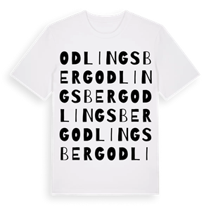 Odlingsberg ordlek t-shirt – ekologisk bomull t-shirt från Pinshirt