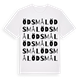 White t-shirt med Ödsmål ordlek t-shirt