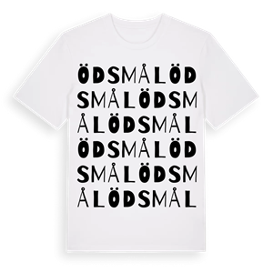 Ödsmål ordlek t-shirt – ekologisk bomull t-shirt från Pinshirt
