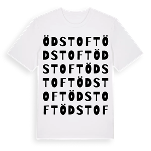 Ödstoft ordlek t-shirt – ekologisk bomull t-shirt från Pinshirt