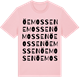 Pink Cotton t-shirt med Öemossen ordlek t-shirt