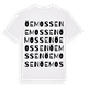 White t-shirt med Öemossen ordlek t-shirt