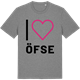 Mid Heather Gray t-shirt med Jag älskar Öfse t-shirt stort tryck
