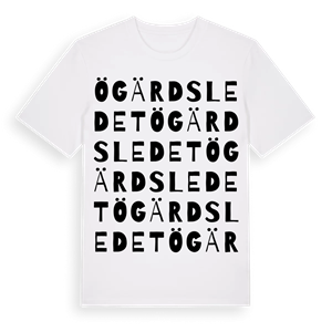 Ögärdsledet ordlek t-shirt – ekologisk bomull t-shirt från Pinshirt