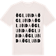 Vintage White t-shirt med Öglunda ordlek t-shirt