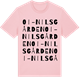 Pink Cotton t-shirt med OI-Nilsgården ordlek t-shirt