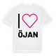 White t-shirt med Jag älskar Öjan t-shirt stort tryck