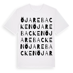 Öjarebacken ordlek t-shirt – ekologisk bomull t-shirt från Pinshirt