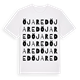White t-shirt med Öjared ordlek t-shirt